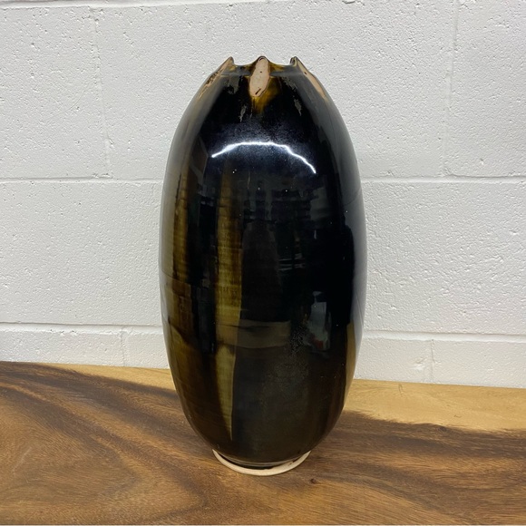 17” Tall Pottery Floor Vase Artisan Made - Picture 3 of 12